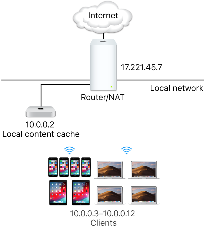 A single subnet caching server.