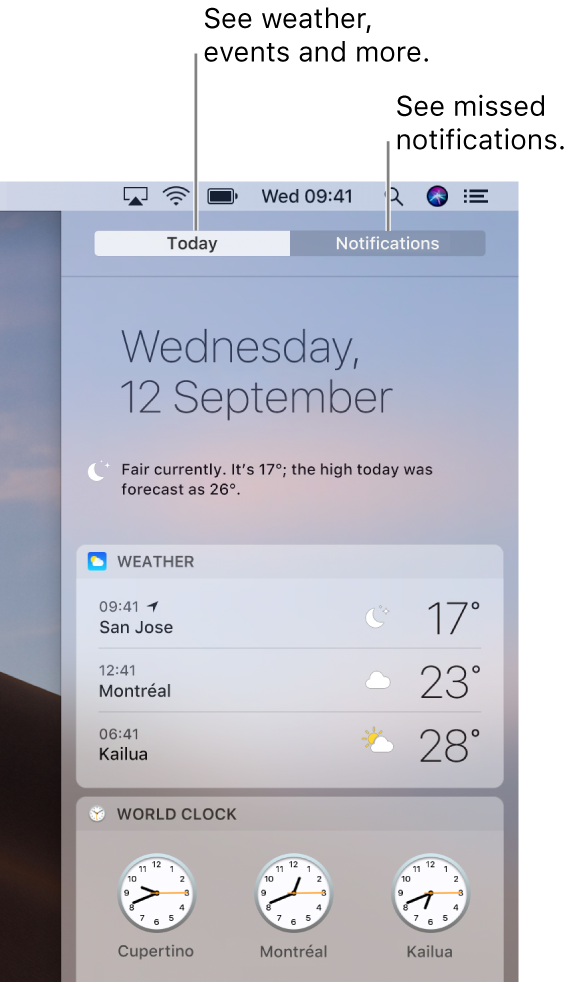 Use Notification Centre on Mac - Apple Support