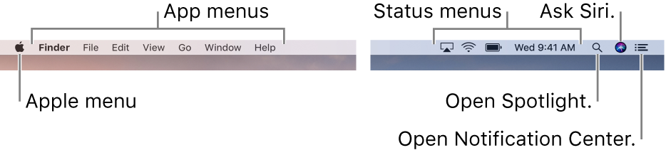 What's in the menu bar on Mac? - Apple Support