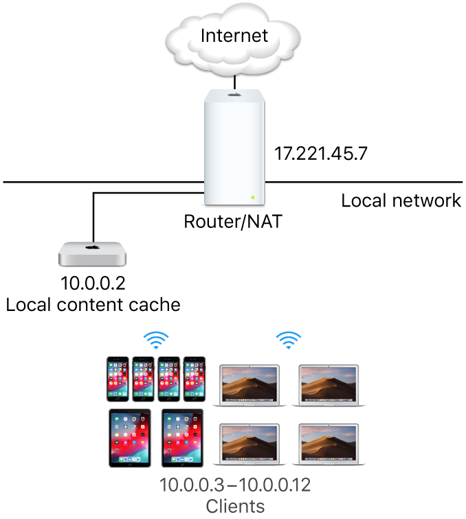 A single subnet caching server.