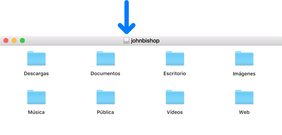 El pequeño icono de la barra de título de la ventana de imagen de disco para la carpeta de inicio de un usuario eliminado.