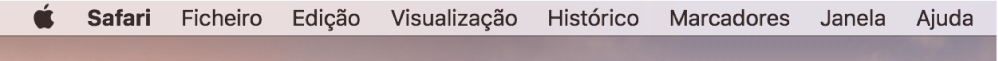 Menus das aplicações.