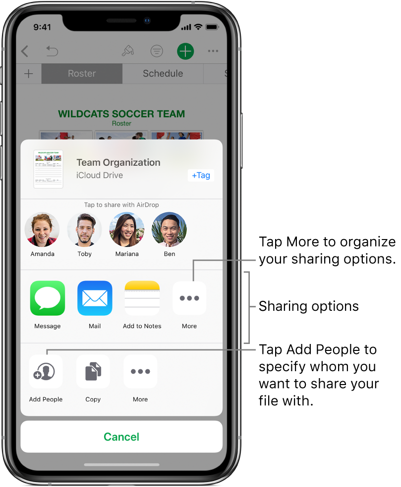Share documents from apps on iPhone Apple Support