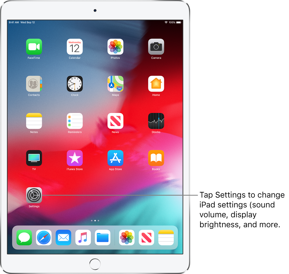 Change the iPad settings - Apple Support