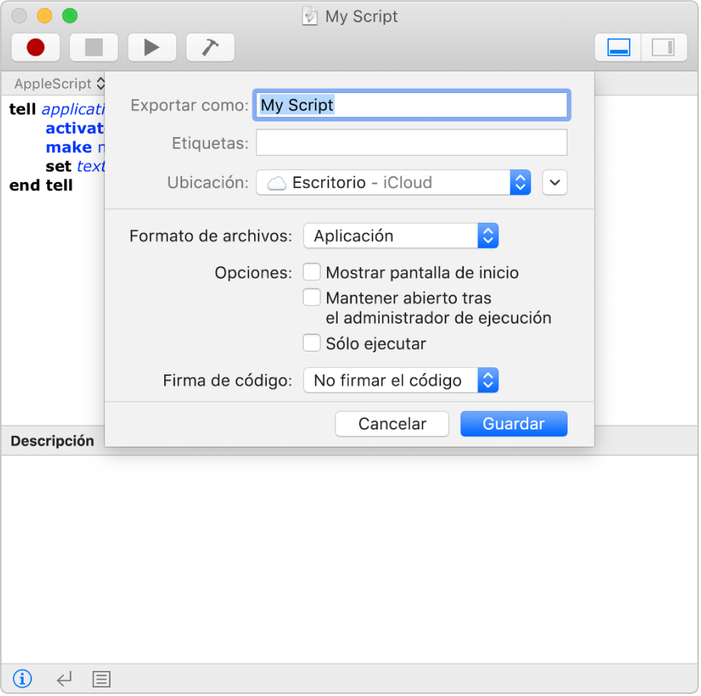 Manual Del Usuario De Editor De Scripts Para Mac Soporte Tecnico De Apple - ejecutor de scripts roblox