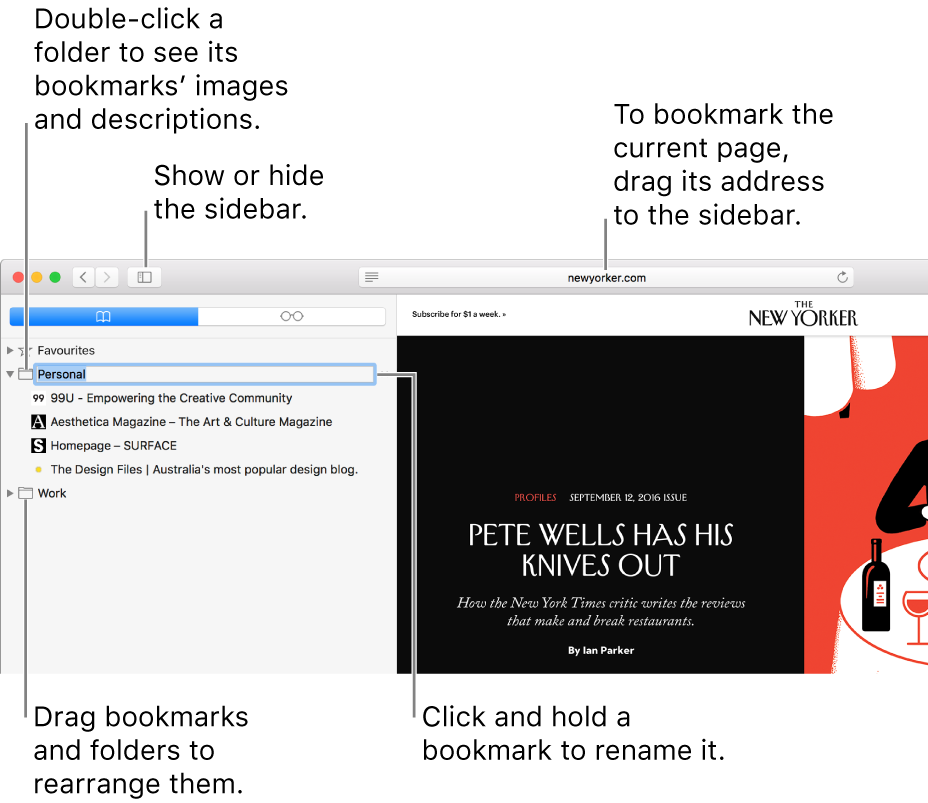 Bookmark webpages that you want to revisit in Safari on Mac - Apple Support