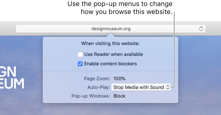 Customize settings for each website in Safari on Mac - Apple Support