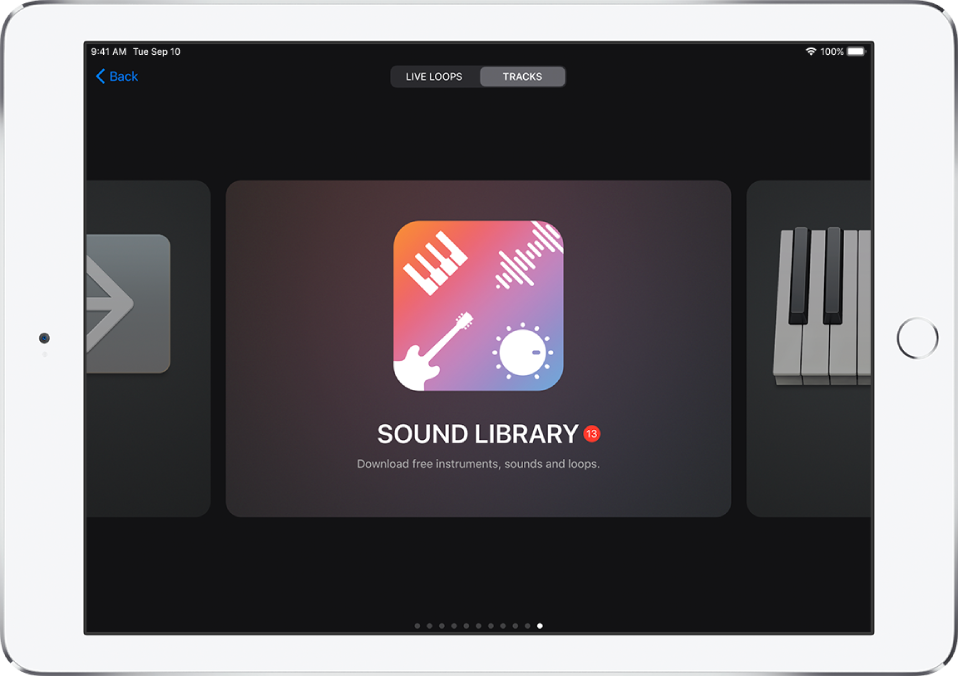 Sound Library in der Sound-Übersicht