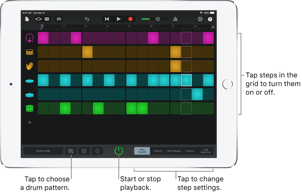 Beat Sequencer Touch Instrument