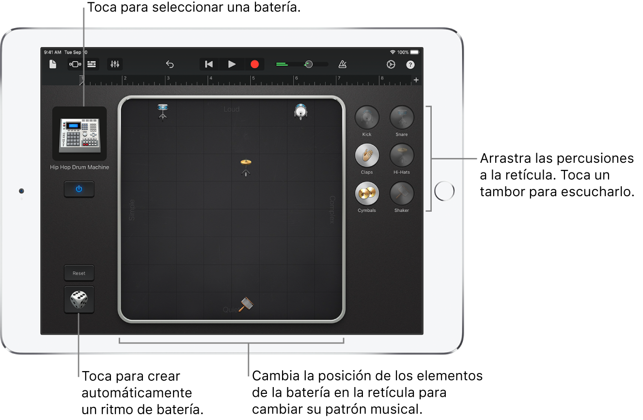 Instrumento táctil Smart Drums