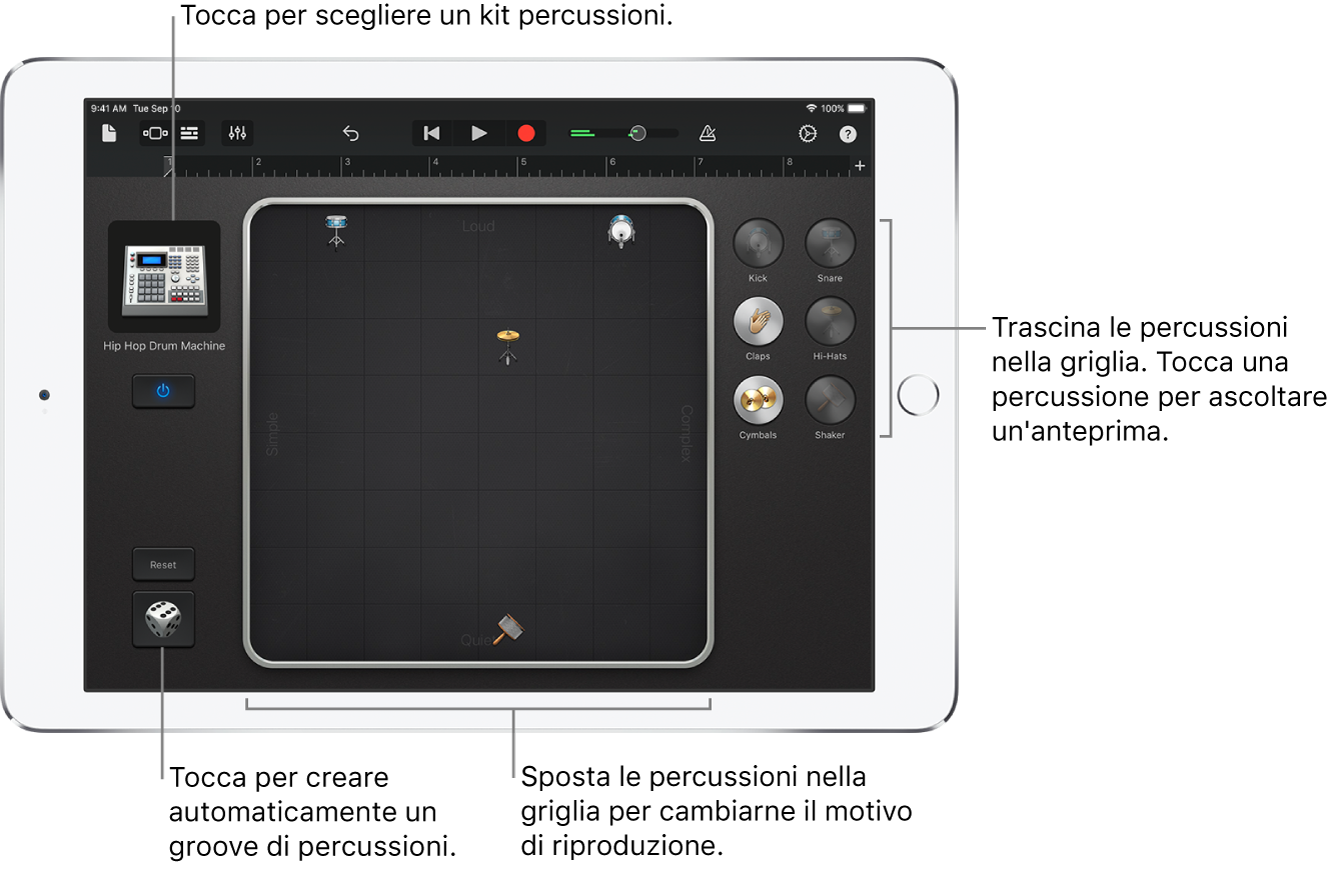 Strumento Touch Smart Drums