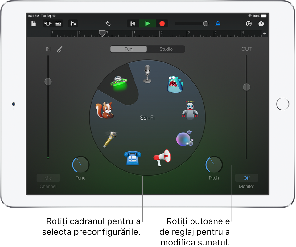 Preconfigurări vizualizare Distractiv