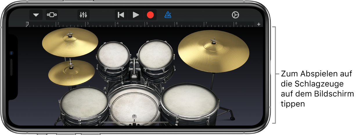 Touch-Instrument Schlagzeug