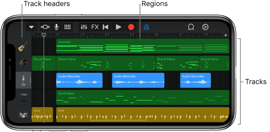 Share iphone garageband song to mac os