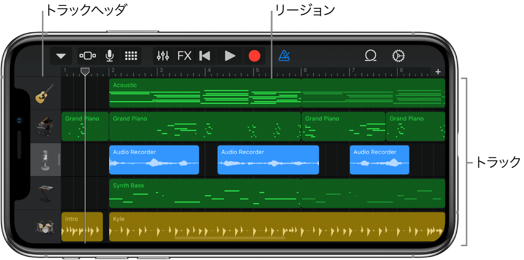 Iphone用garagebandで曲を作成する Apple サポート