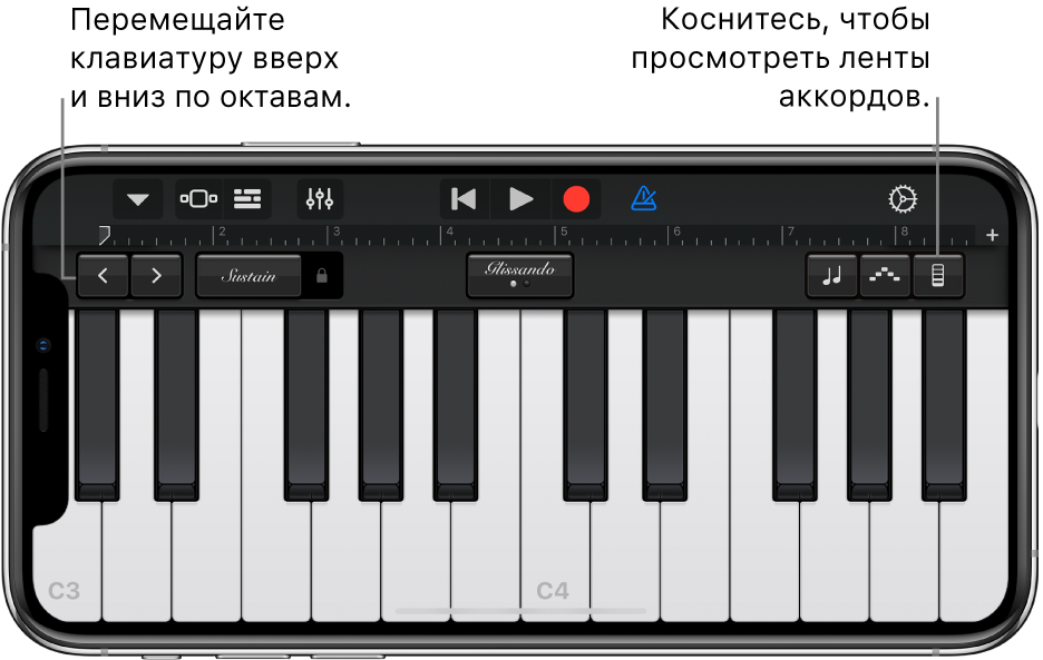 Инструмент «Клавишные» (Touch-инструмент)