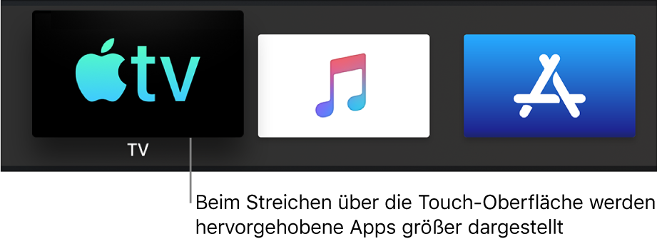 Ausgewählte App auf dem Home-Bildschirm