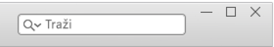Polje pretrage u aplikaciji iTunes.