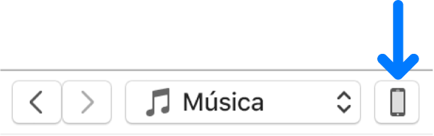 O botão Dispositivo selecionado próximo à parte superior da janela do iTunes.