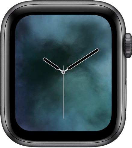 Циферблатът Vapor (Илюзия), показващ аналогов часовник в средата и пара около него.