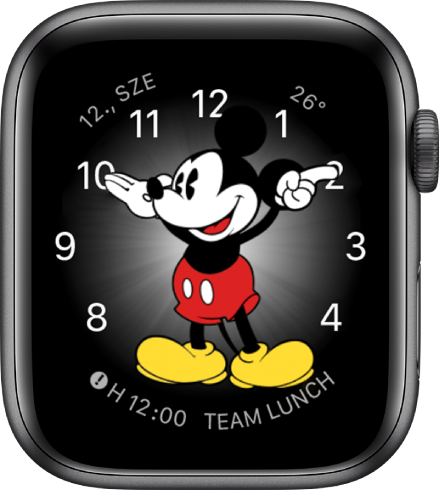 A Mickey egeres óraszámlap, amelyhez számos komplikációt adhat hozzá.