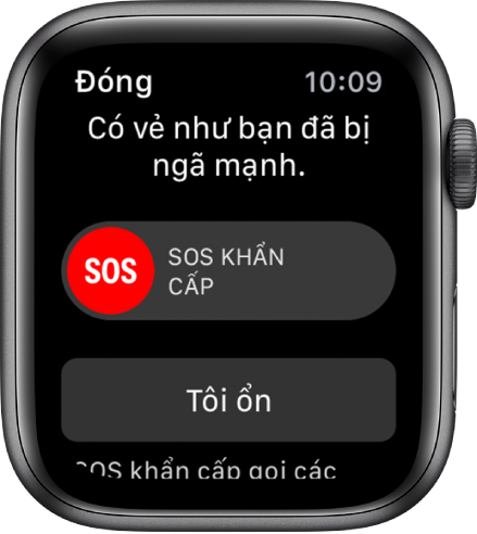 Màn hình phát hiện ngã.