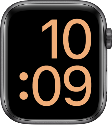 「大字體」錶面會以數碼格式顯示時間，填滿整個螢幕。