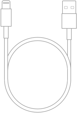 Lightning til USB-kabel.