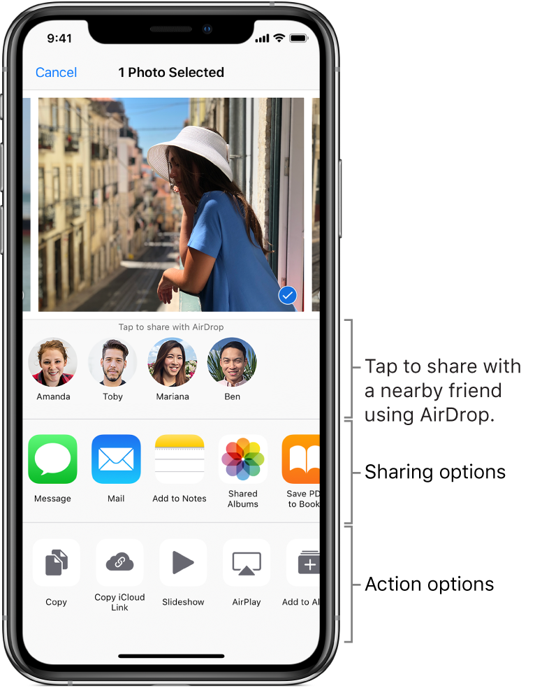 how to share files using airdrop