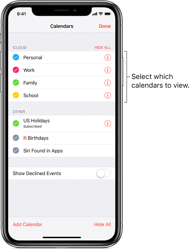 Set up multiple calendars on iPhone - Apple Support