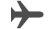 Het statussymbool voor de vliegtuigmodus.