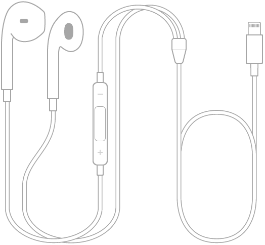 配備 Lightning 接頭的 EarPods。