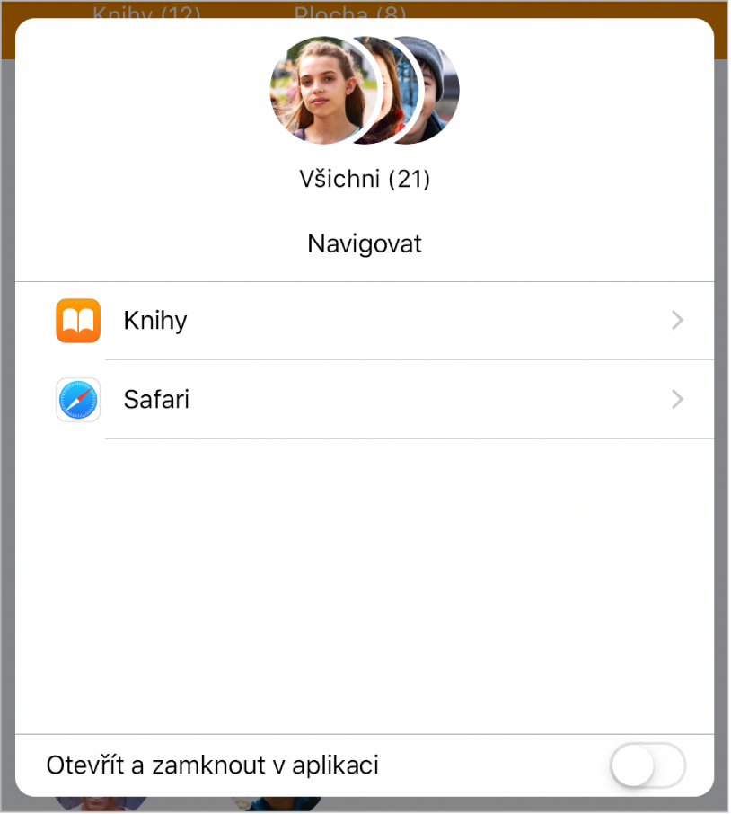 Otevření webové stránky nebo knihy EPUB na zařízeních studentů