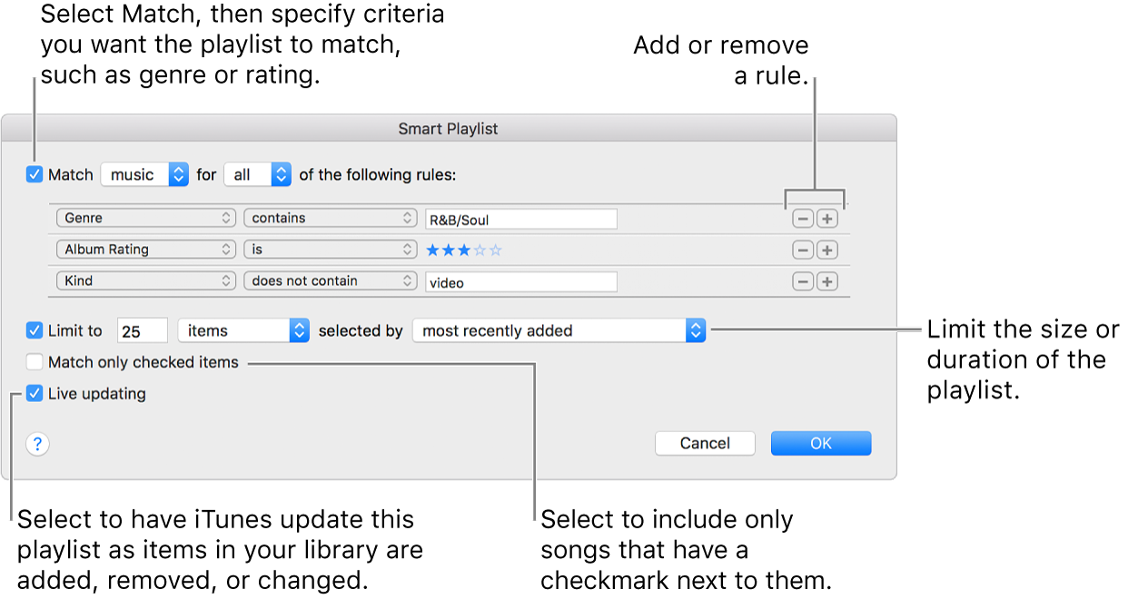 how to make a playlist in itunes on mac