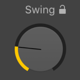 Figure. Swing knob in the Drummer Editor.