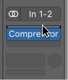 Figure. Placing the pointer above or below an existing slot, to choose a plug-in.