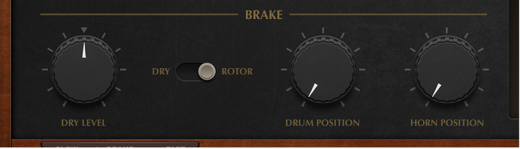 Ilustración. Parámetros de Brake de “Rotor Cabinet” de Vintage B3.