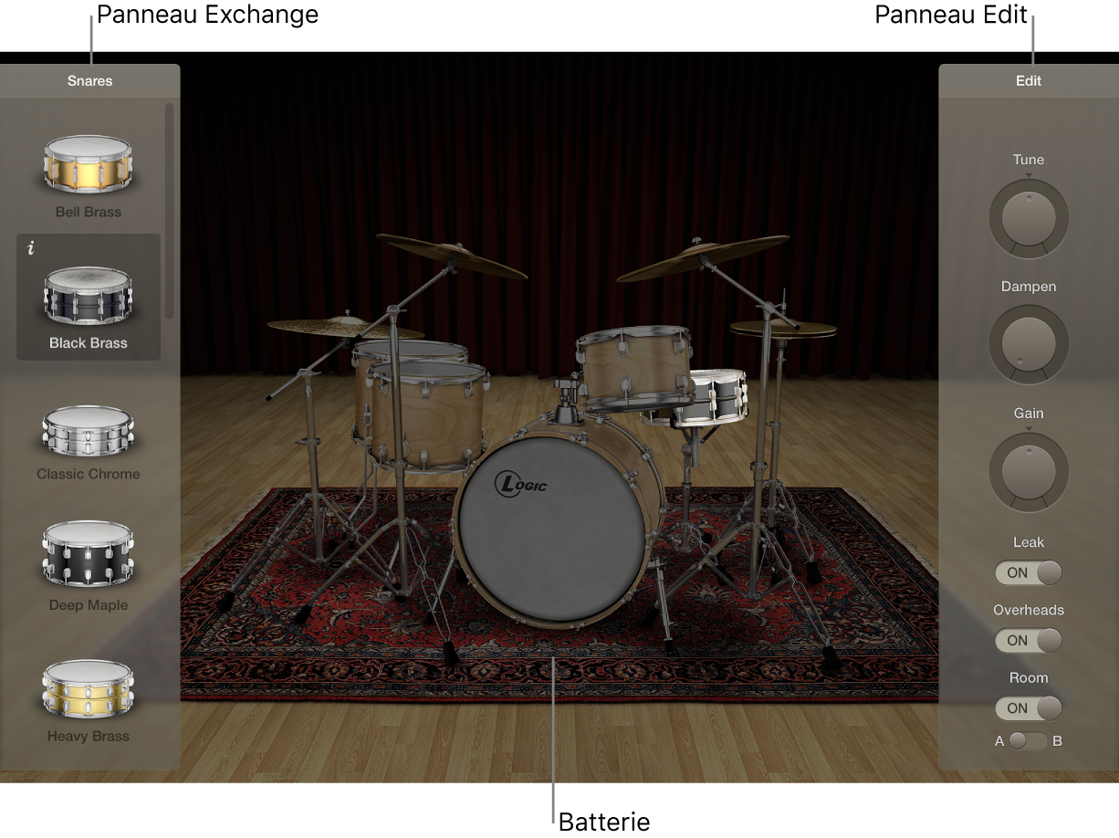 Figure. Interface de Drum Kit Designer.