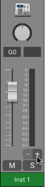 図。音源チャンネルストリップの追加ボタン。