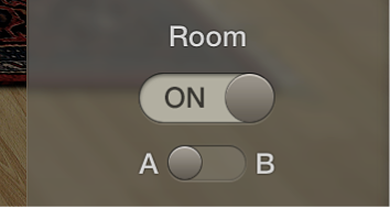 図。Drum Kit Designerの「Room」スイッチ。