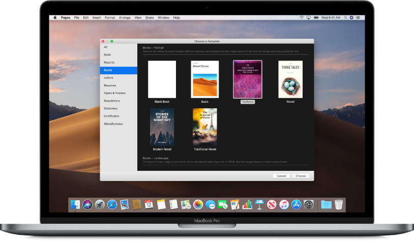 pages book templates for mac