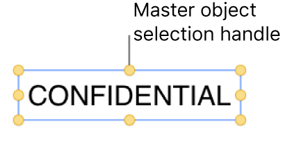 An object with selection handles.