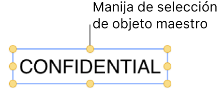 Un objeto con manijas de selección.