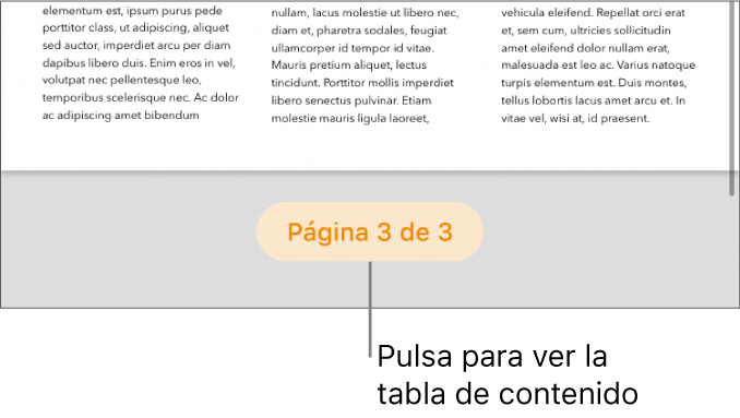 Un documento abierto con el recuento de páginas “3 de 3” en la parte inferior central de la pantalla.