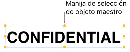 Un objeto con manijas de selección.