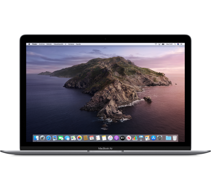 Vista delantera del MacBook Air.