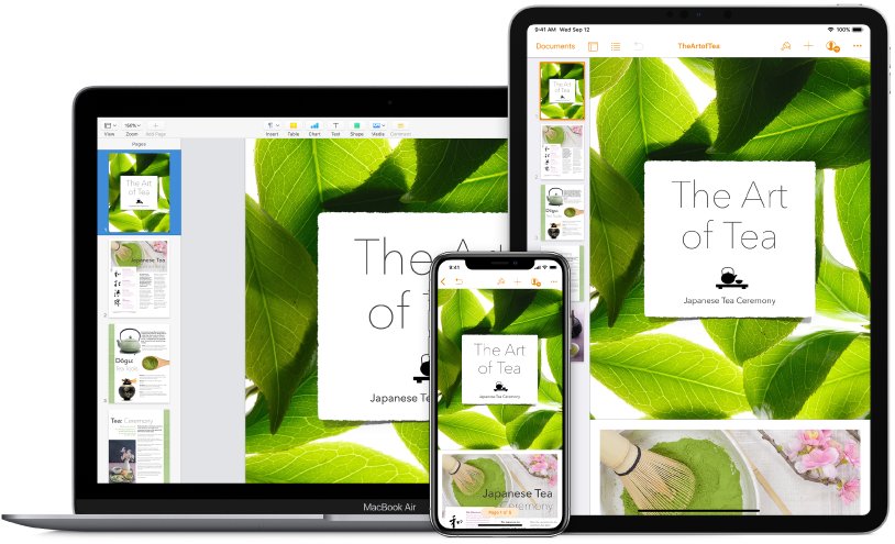Түрлі құрылғылардан ашылған iCloud мазмұны.