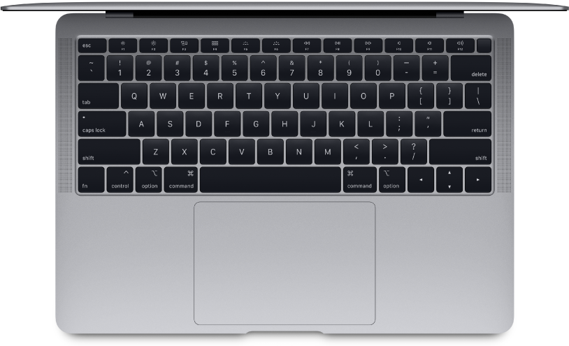Bovenaanzicht van de MacBook Air