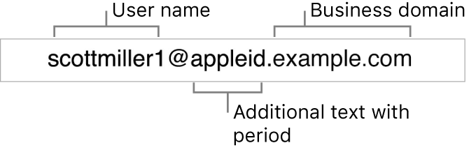 Apple Business Manager Managed Apple ID example