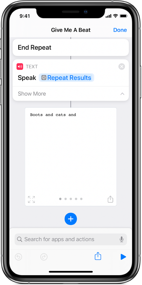 Esimerkki Toista uudelleen -toiminnosta.